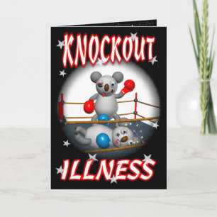 Cartoon Koala Boxer Get well card
