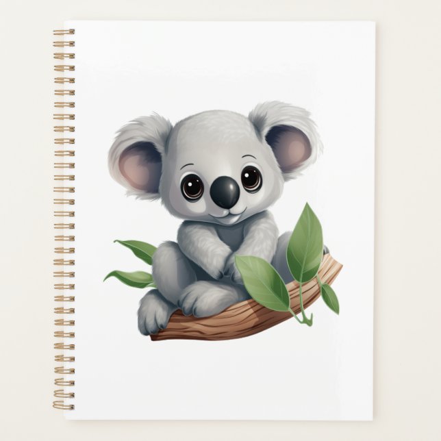 Cartoon koala illustration planner (Front)