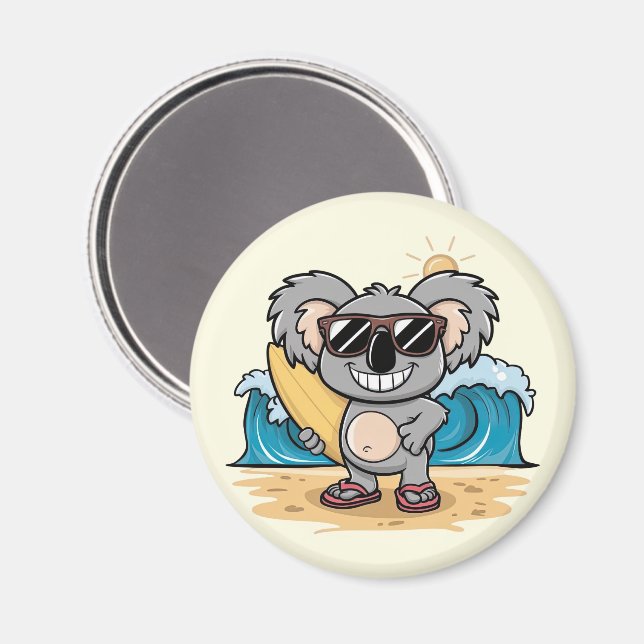 Cartoon Koala Magnet (Front/Back)