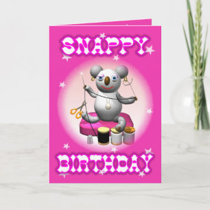 Cartoon Koala Snappy Birthday Card
