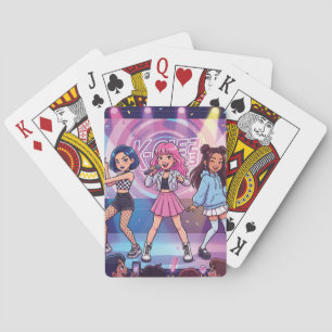Cartoon KPop Girl Group Playing Cards