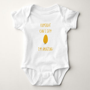 Cartoon Kumquat Cute Fruit Positive Baby Bodysuit