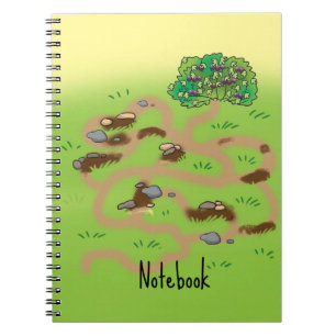 Cartoon labirinth for childrens notebook