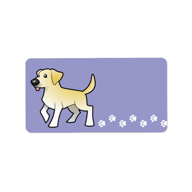 Cartoon Labrador Retriever Label (Front)