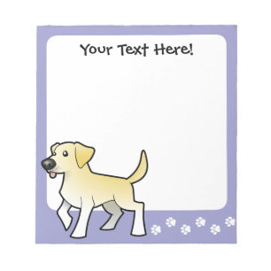 Cartoon Labrador Retriever Notepad