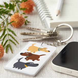 Cartoon Labradors in 3 Flavours Acrylic Keychain