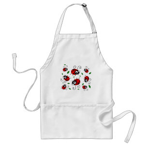 Cartoon ladybugs pattern standard apron