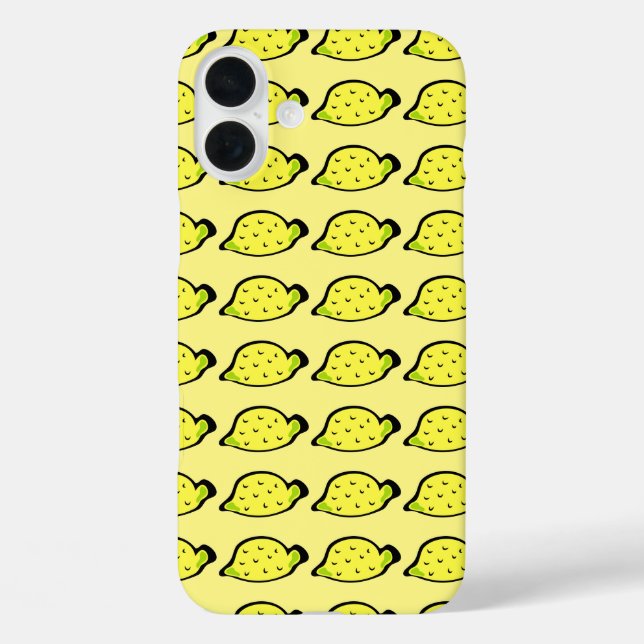 Cartoon Lemons Pattern Yellow Case-Mate iPhone Case (Back)