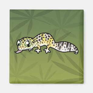 Cartoon Leopard Gecko Magnet
