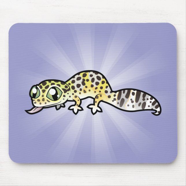 Cartoon Leopard Gecko Mouse Pad (Front)
