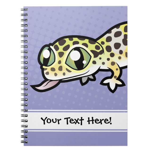 Cartoon Leopard Gecko Notebook (Front)