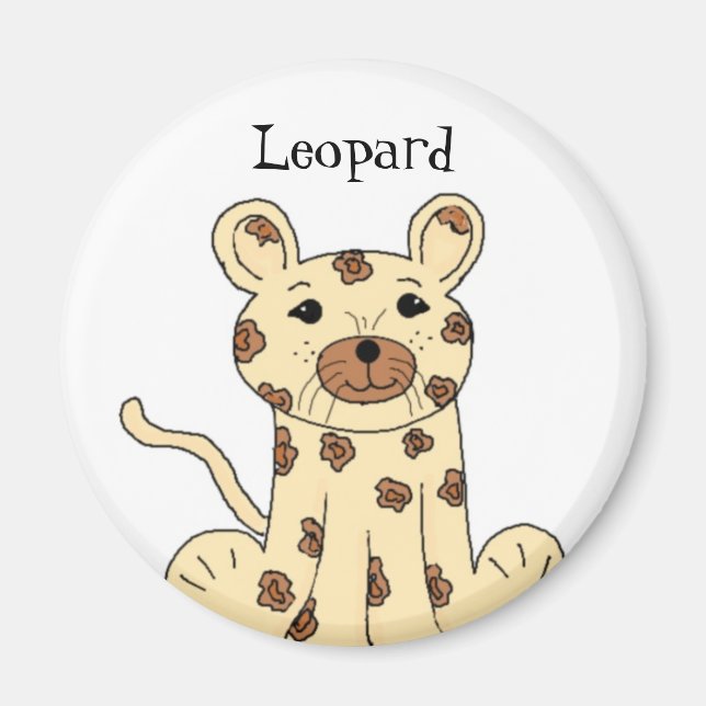 Cartoon Leopard Magnet (Front)