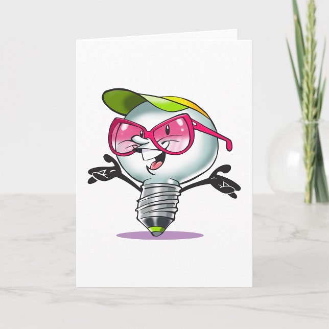 Cartoon Lightbulb Greeting Cards (Creator Uploaded)