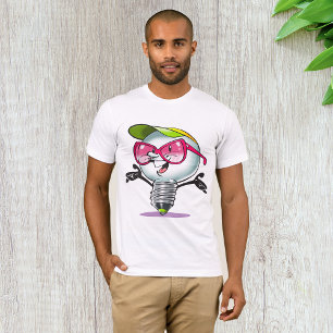 Cartoon Lightbulb Mens T-Shirt