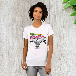 Cartoon Lightbulb Womens T-Shirt