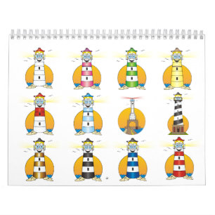 Cartoon Lighthouse Calendar