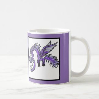 Cartoon lilac Pegasus mug