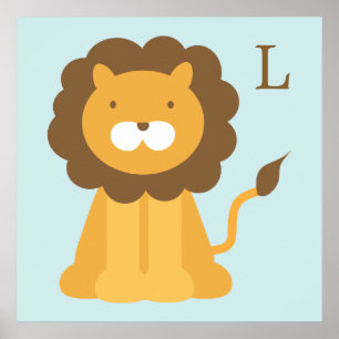 Cartoon Lion Children's Wall Art
