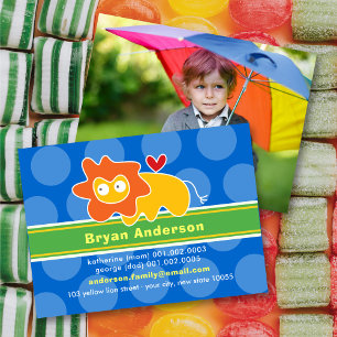 Cartoon Lion Kid Photo Profile / Name Card