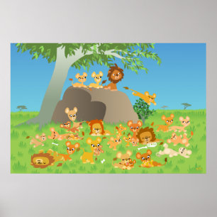 Cartoon Lion Pride custom print