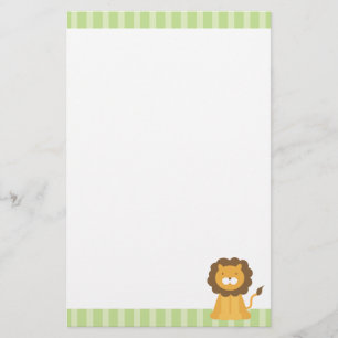 Cartoon Lion Stationery