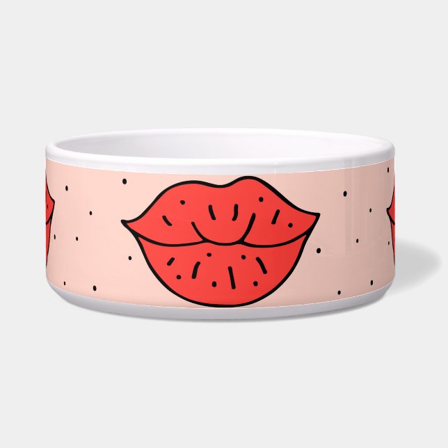 Cartoon lips: feminist doodle pattern. (Front)