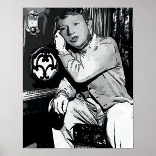 Cartoon Listening In Poster