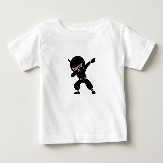 Cartoon Little Ninja Warrior Baby T-Shirt (Front)