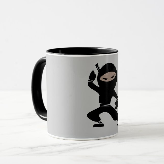 Cartoon Little Ninja Warrior Mug (Front Left)