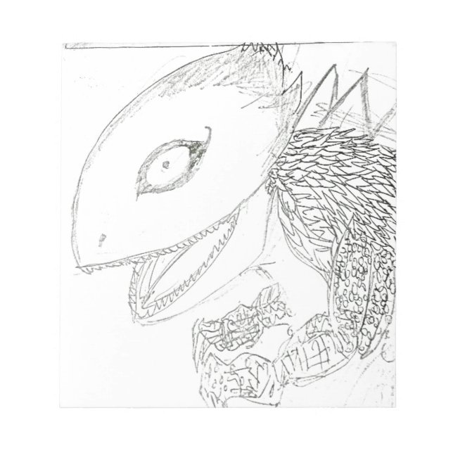 cartoon lizard monster notepad (Front)