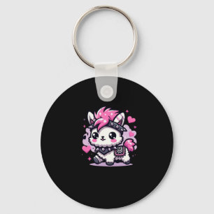 Cartoon Llama Sticker2 Key Ring