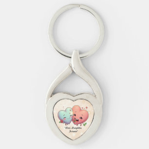 "Cartoon Love Connection" Key Ring