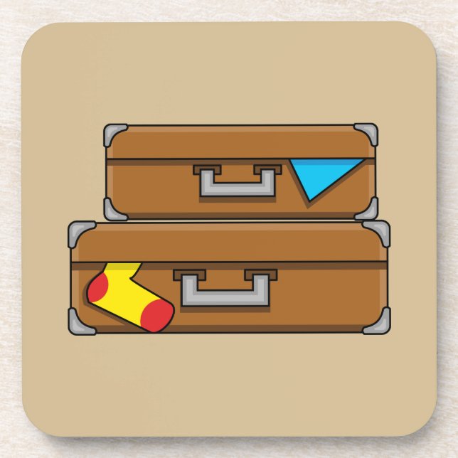 Cartoon Luggage Coaster (Front)