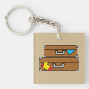 Cartoon Luggage Key Ring