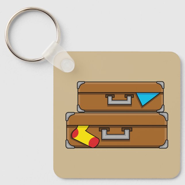 Cartoon Luggage Key Ring (Front)