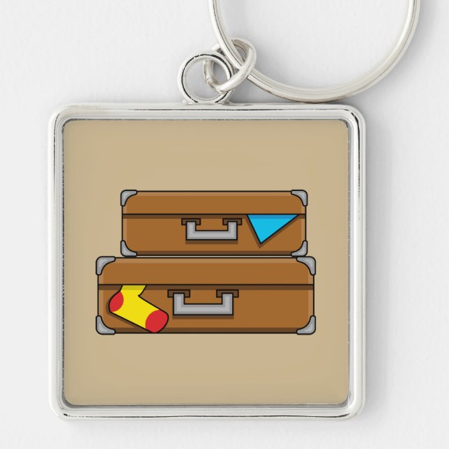 Cartoon Luggage Key Ring (Front)