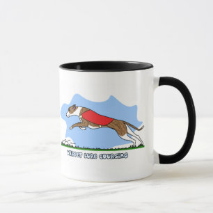Cartoon Lure Coursing Whippet Mug