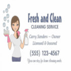 Cartoon Maid House Cleaning Service