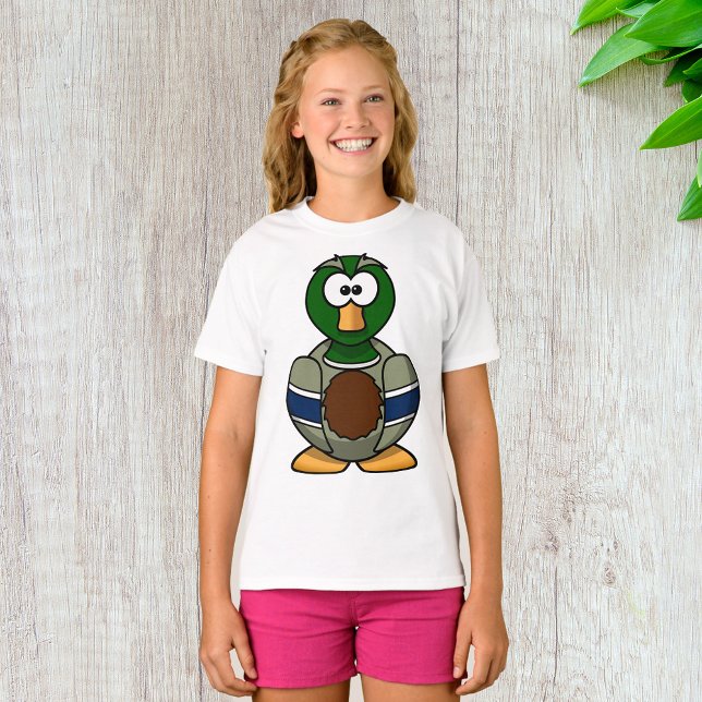 Cartoon Mallard Duck Girls T-Shirt (Creator Uploaded)