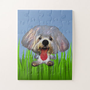Cartoon Maltese Dog Puzzle for Kids