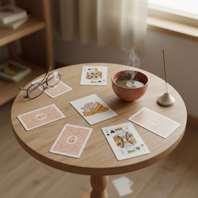 Cartoon man Meditating Playing Cards (Creator Uploaded)