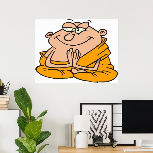 Cartoon man Meditating Poster (Creator Uploaded)