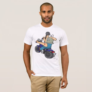 Cartoon Man On A Motorcycle Mens T-Shirt