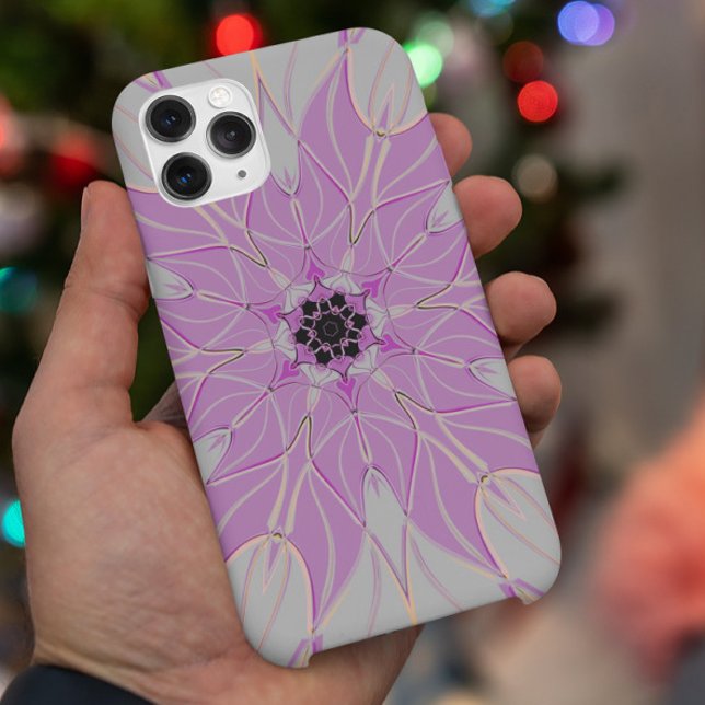Cartoon Mandala Flower Pink and White Case-Mate iPhone Case (Creator Uploaded)