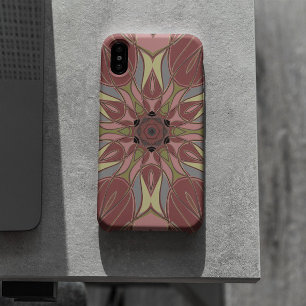 Cartoon Mandala Flower Pink and Yellow iPhone 11 Case