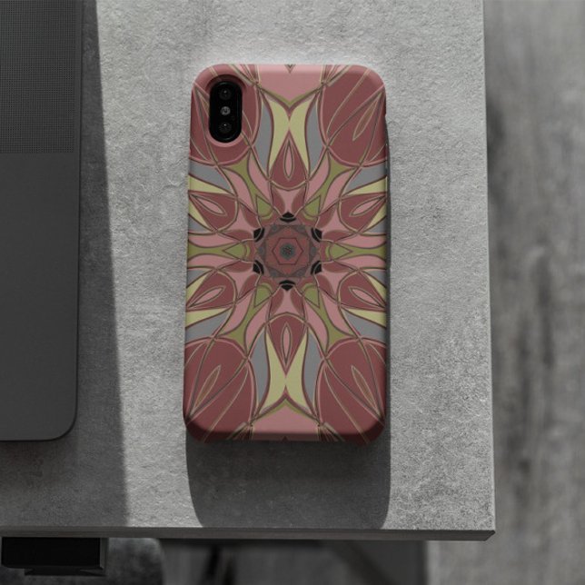 Cartoon Mandala Flower Pink and Yellow Case-Mate iPhone Case (Creator Uploaded)