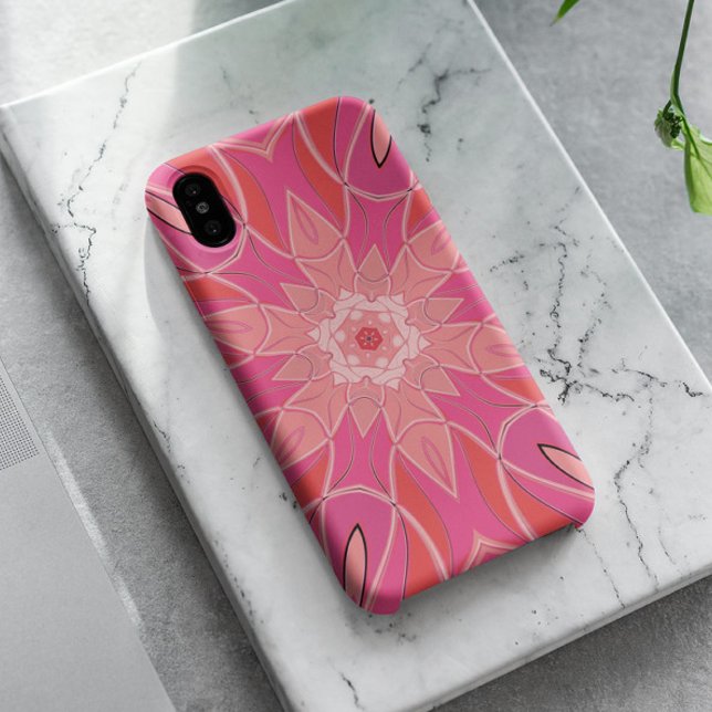 Cartoon Mandala Flower Pink Case-Mate iPhone Case (Creator Uploaded)