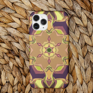 Cartoon Mandala Flower Yellow Purple and Orange iPhone 11 Case