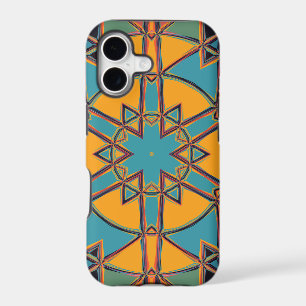 Cartoon Mandala Yellow Blue and Orange