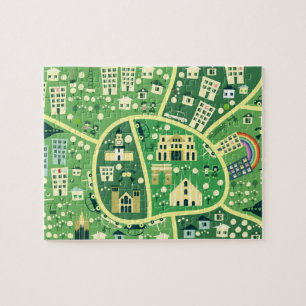 Cartoon Map of Milan Puzzle